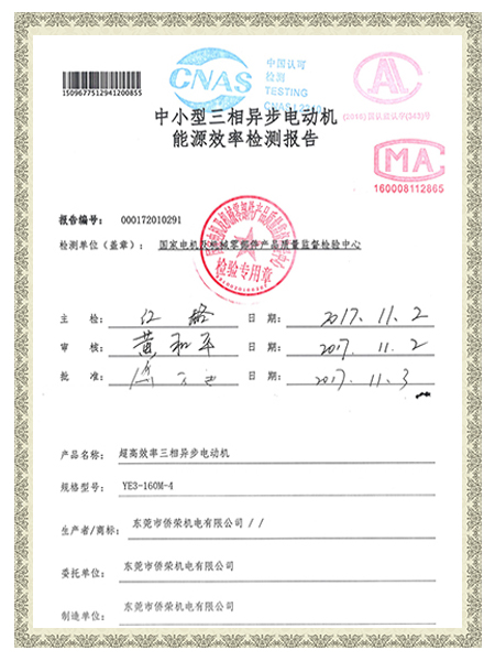 YE3-160M-4报告